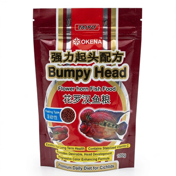 Taiyo Okena Bumpy Head Flower Horn Fish Food 100g - Premium Daily Diet