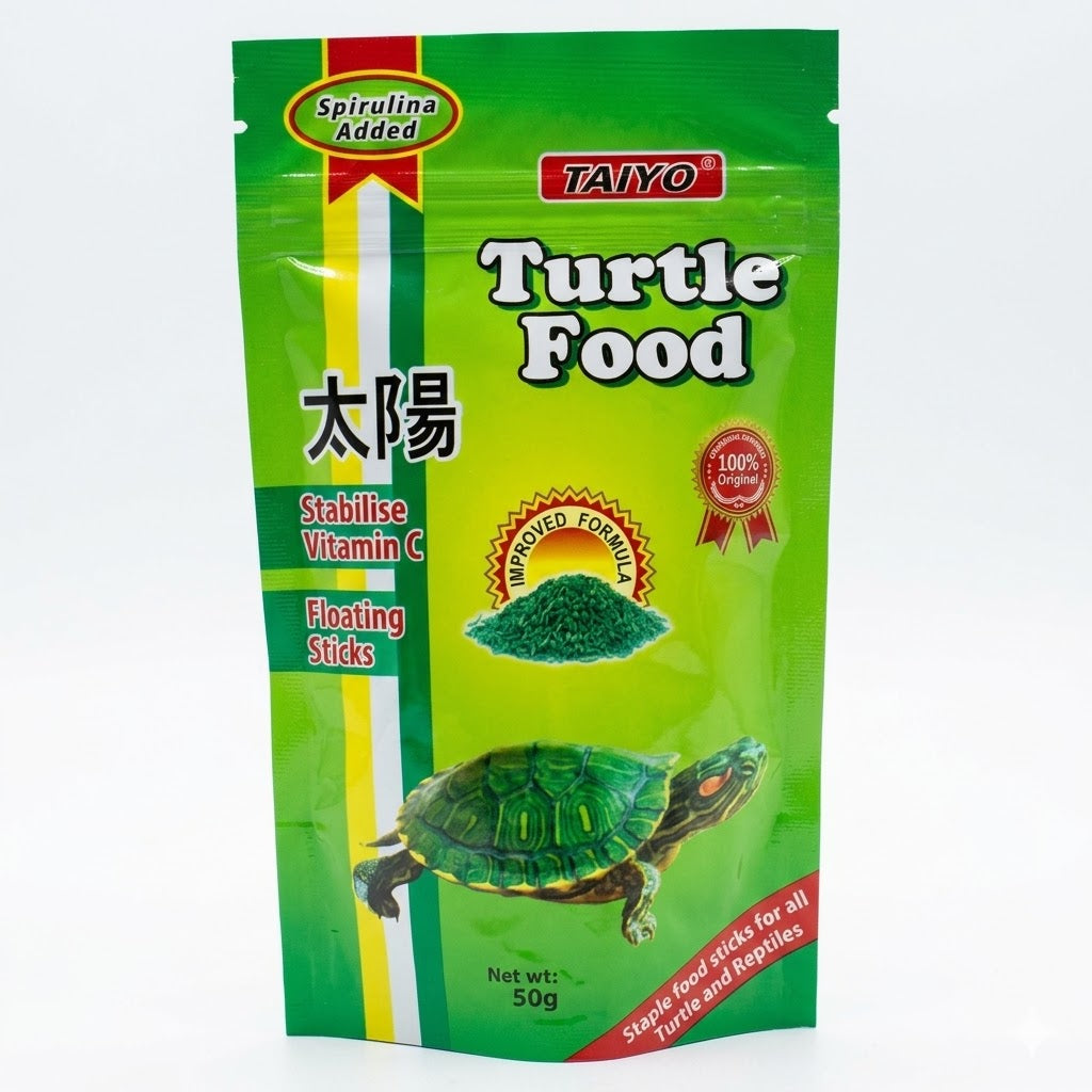 Taiyo Turtle Food (50g Pouch) – Premium Floating Sticks for Turtles & Reptiles