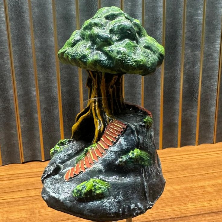 Tree House Aquarium Decoration (12cm) – Resin Hideout for Fish & Shrimp