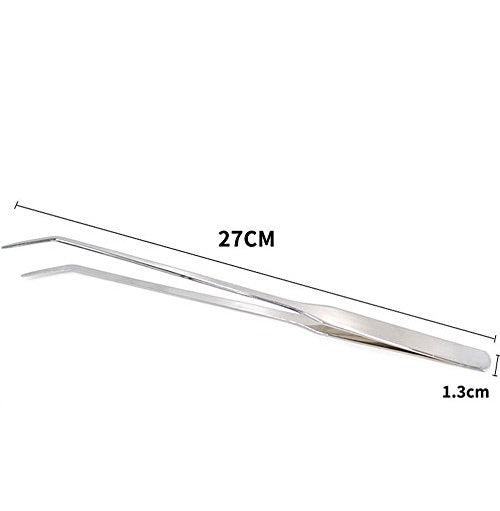 Curved Tweezer 27 cm for Precision Aqua scaping - Plant Stainless Clamper - 3