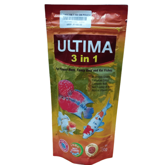 Taiyo Ultima 3 in 1 pellet Fish food 100 gram Pouch - 2