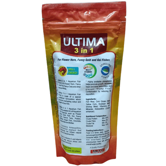 Taiyo Ultima 3 in 1 pellet Fish food 100 gram Pouch - 3