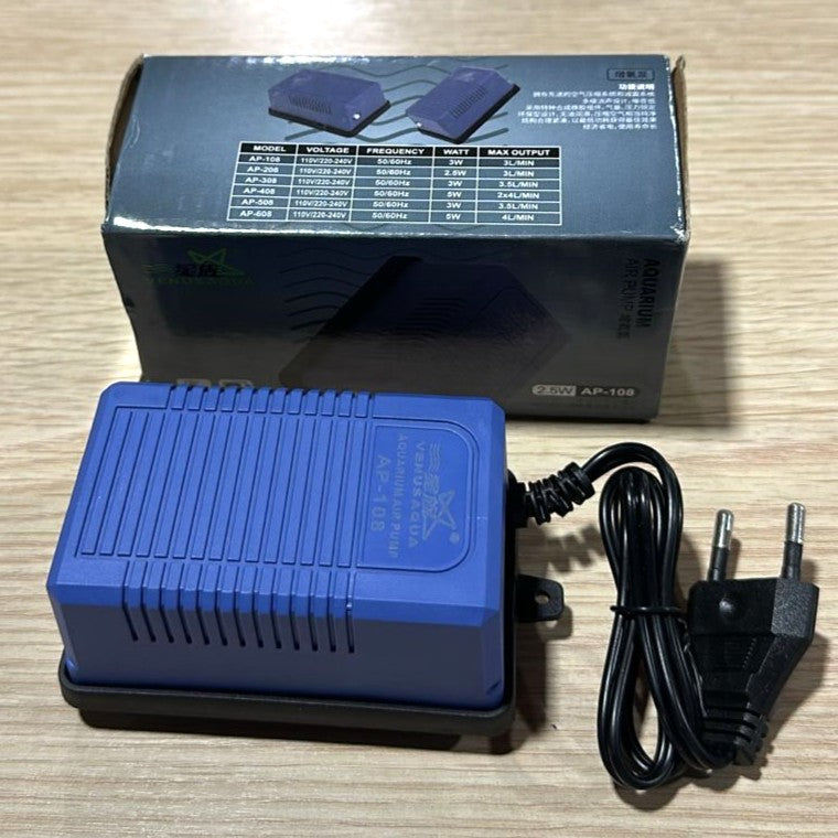 Venus Aqua AP-108 Aquarium Air Pump (2.5W) – Single Outlet Aerator