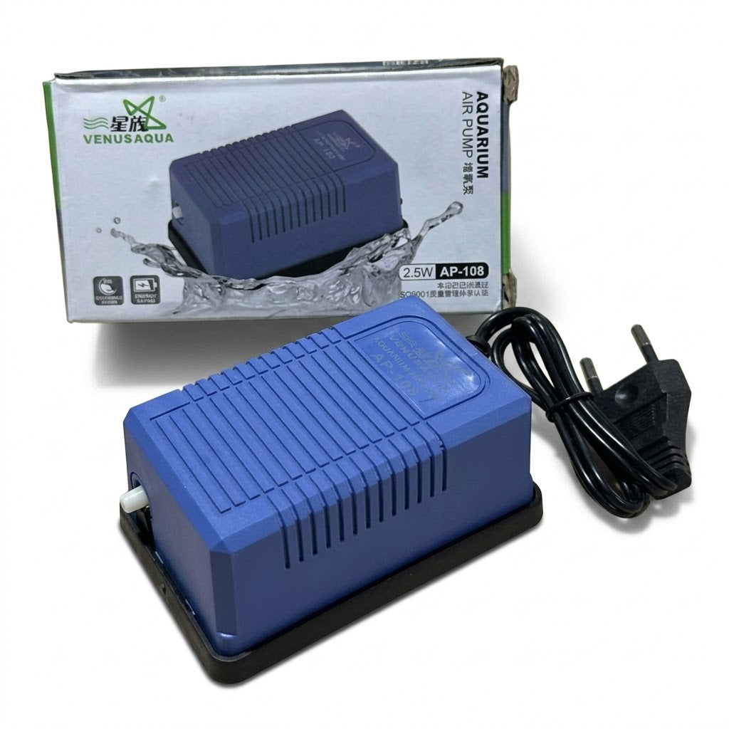 Venus Aqua AP-108 Aquarium Air Pump (2.5W) – Single Outlet Aerator