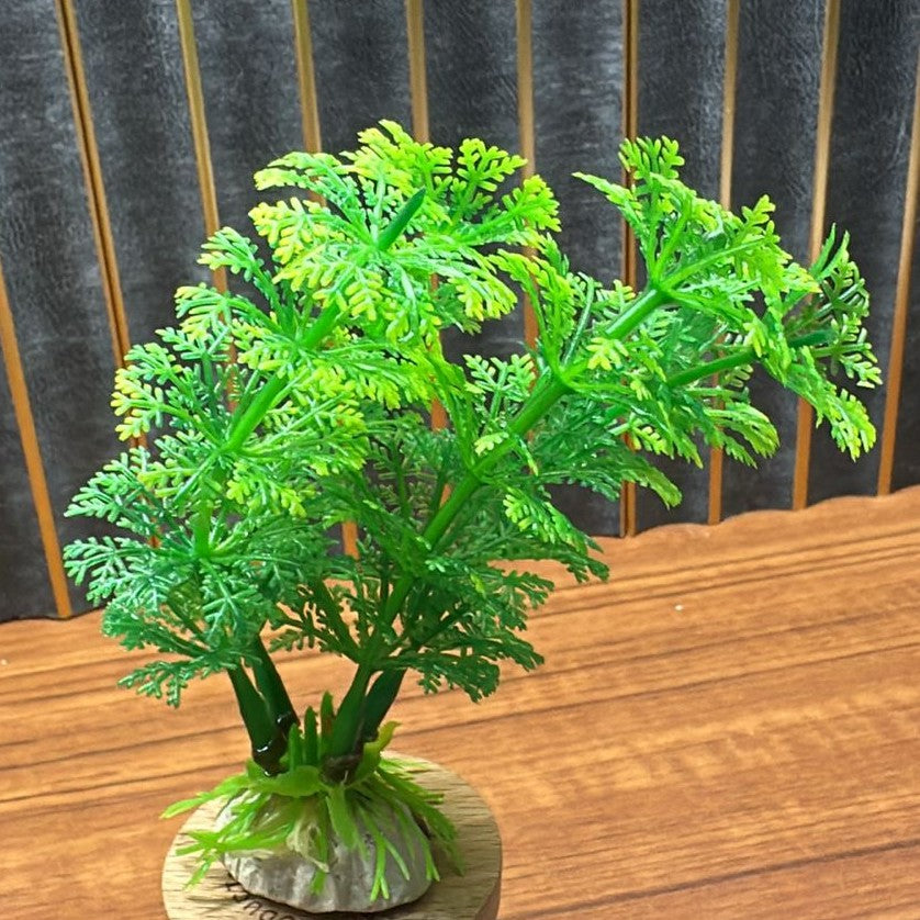 Vibrant Green Artificial Plastic Plant (4 Inch) Aquarium Decor – Model TY29-G - 2