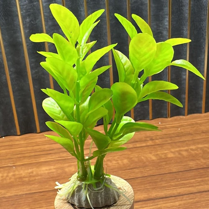 Vibrant Green Artificial Plastic Plant (4 Inch) Aquarium Decor – Model TY29-I - 2