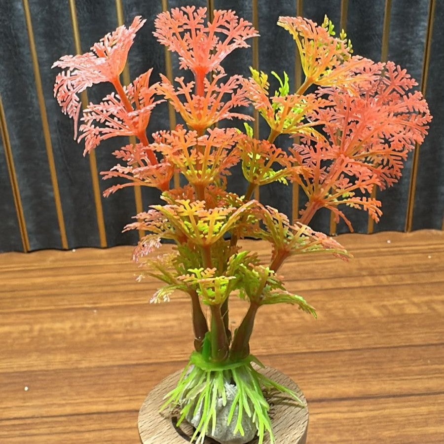 Vibrant Green Artificial Plastic Plant (4 Inch) Aquarium Decor – Model TY29-J - 2