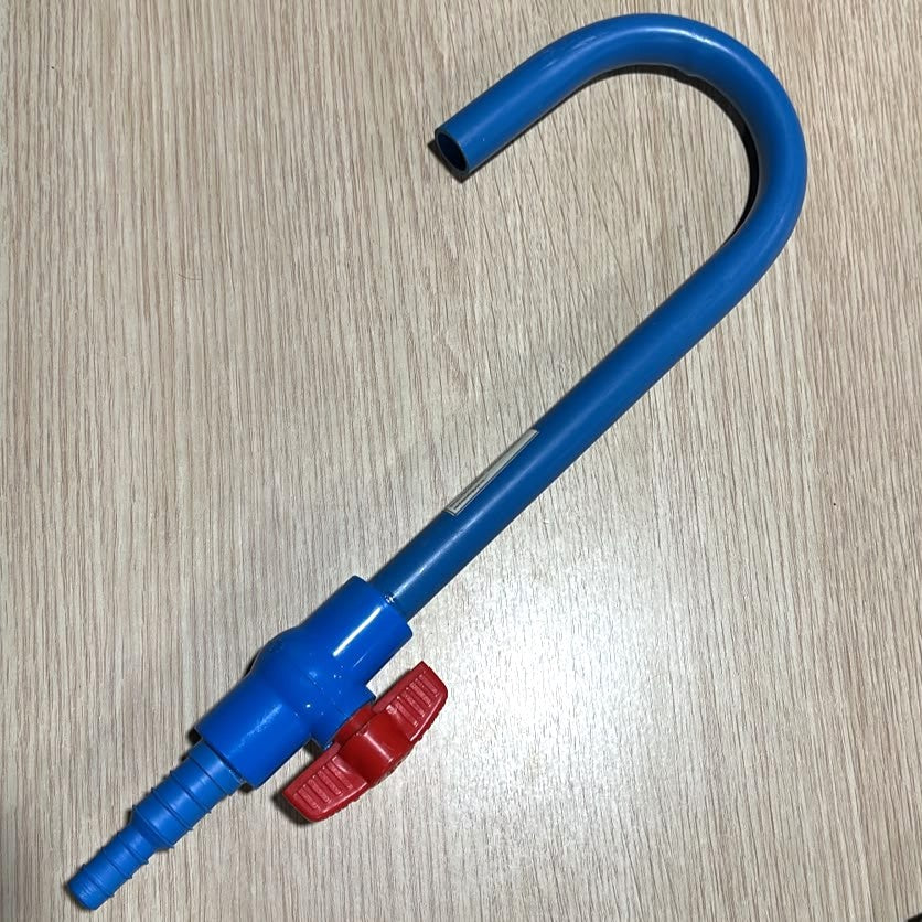 Aquarium Water Filling J-Pipe with Control Tap (Blue, 42 cm)