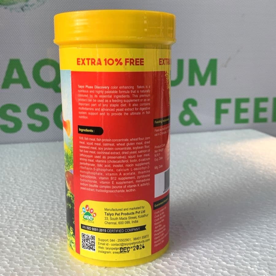 Taiyo Plus discovery Premium Color Enhancing Flakes 110 gram Fish Food - 3
