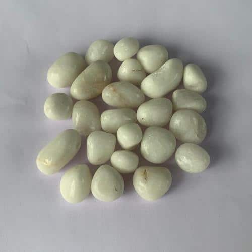 White Rodi Polished Pebble 1 KG Stones for Aquarium Fish Tank - 3