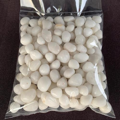 White Rodi Polished Pebble 1 KG Stones for Aquarium Fish Tank - 4