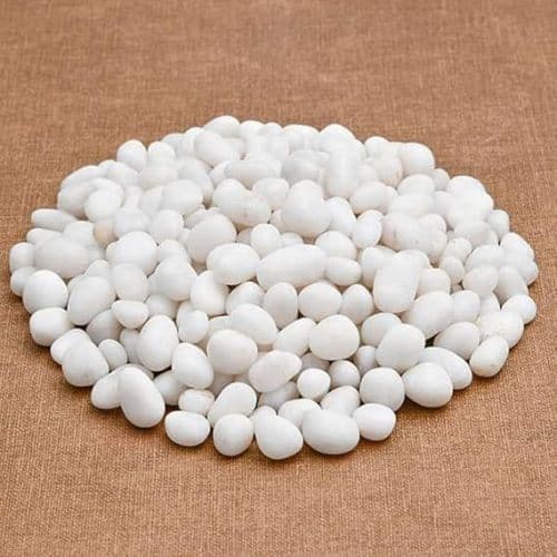 White Rodi Polished Pebble 1 KG Stones for Aquarium Fish Tank - 6