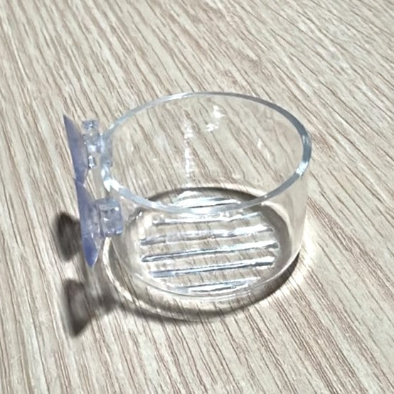 Transparent Acrylic Worm Feeding Cup for Aquariums