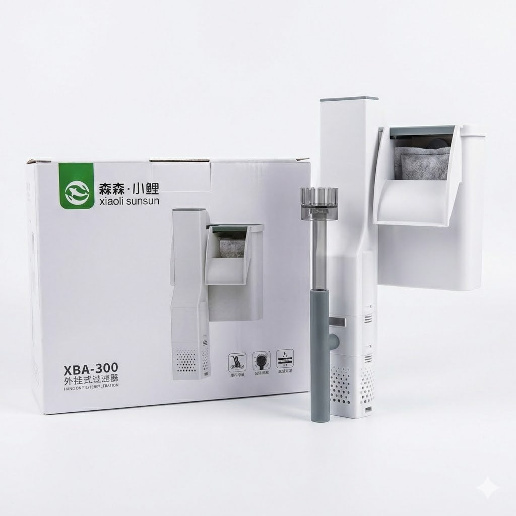 Xiaoli Sunsun XBA-300 Hang-On Filter (2.5W) – 300L/H External Filter for Aquariums - 2