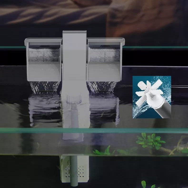 Xiaoli Sunsun XBA-500 Hang-On Filter (5W) – 500L/H Dual-Outlet External FilterSkimmer - 6