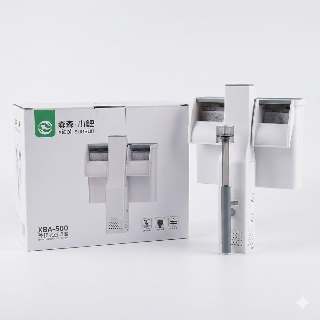 Xiaoli Sunsun XBA-500 Hang-On Filter (5W) – 500L/H Dual-Outlet External FilterSkimmer