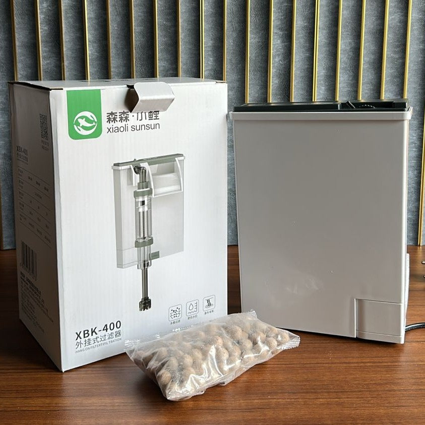 Xiaoli Sunsun XBK-400 Aquarium Hang-On Filter (5W) – 400 L/H with Waste Collector & Surface Skimmer