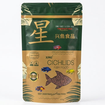 Xing Premium Cichlid Fish Food (100g) – 1.8mm Floating Pellets for Color & Digestion