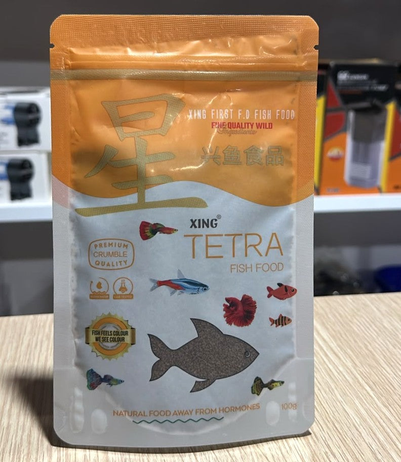 Xing Premium Tetra Fish Food (100g) – Color Enhancing Crumble