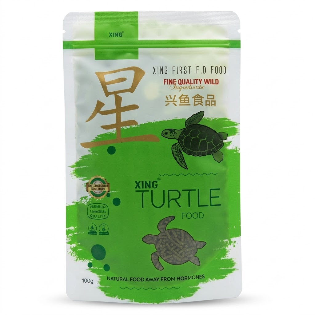 Xing Premium Turtle Food (100g Pouch) – 1.5mm Sticks