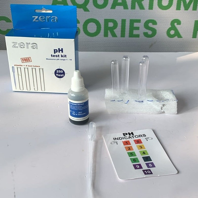Zera pH Test Kit 250 Tests - Wide Range Aquarium Water Quality Monitor (pH 1-10)