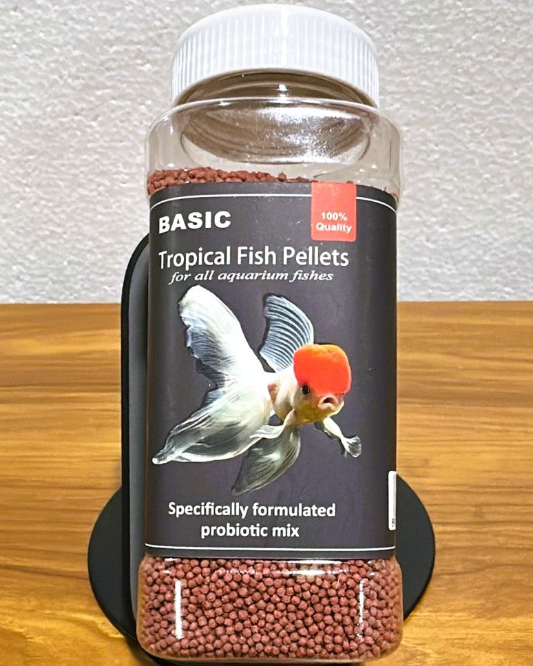 Basic Tropical Fish Pellets (180g) – Probiotic Formula for All Aquarium Fish