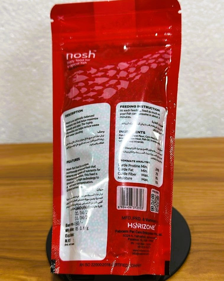 Nosh Daily Diet Tropical Fish Food (100g) – Floating Pellets for Fast Growth