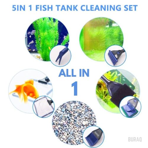 Nubios 5 in 1 Aquarium cleaning set | Extension Type - 5