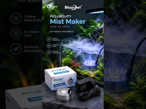 Bluepet Aquarium Mist Maker with 12 LEDs – for Mystical Tank Effects