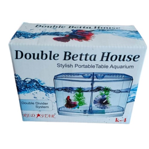 K4 Betta Tank Double House for Fighter Fish