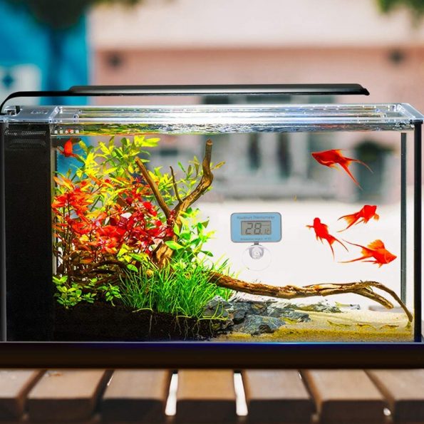 LCD Aquarium Thermometer with Suction Cup Waterproof 2