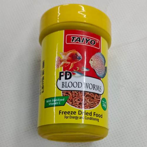 Taiyo Freeze Dried Blood Worms Fish Feed 10 grams