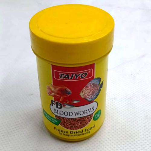 Taiyo Freeze Dried Blood Worms Fish Feed 10 grams 4