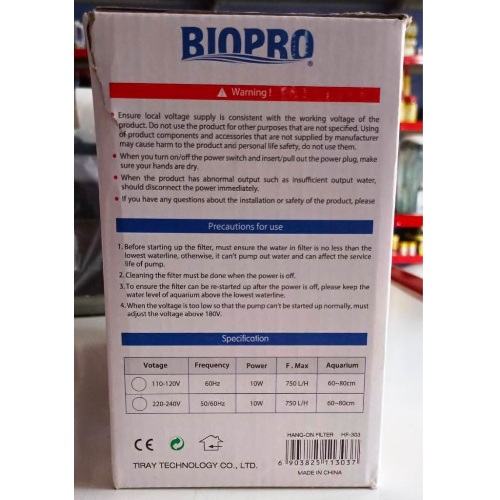BioPro HF-303 Hang on Filter for Aquariums – 5