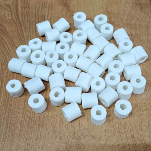 White Ceramic Ring 12 mm x 12 mm Size 250 gram Pack for Aquarium Filter – 2