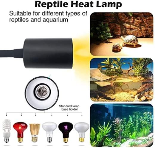 BluePet BL-F01 Reptile UV Lamp – for Aquarium Tank Tortoises,Turtle Tank 50W UVAUVB – 3