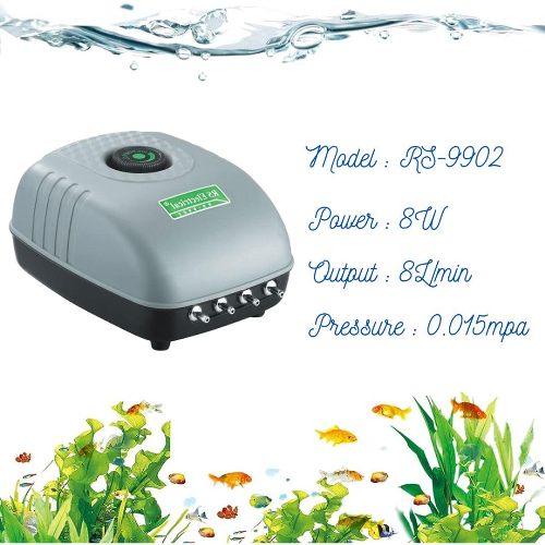 RS Electrical RS-9902 Adjustable Type Aquarium Air Pump 8 Watts 4 Air Outlets – 2