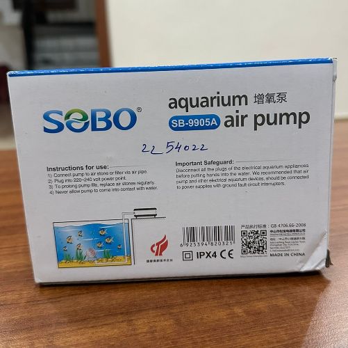 SOBO SB-9905A 2 Way Aquarium Air Pump Power 4.2 Watts – 2