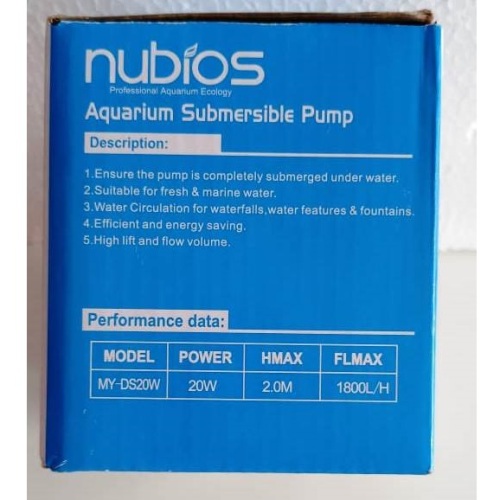 Nubios Aquarium Submersible Pump 20W – 4