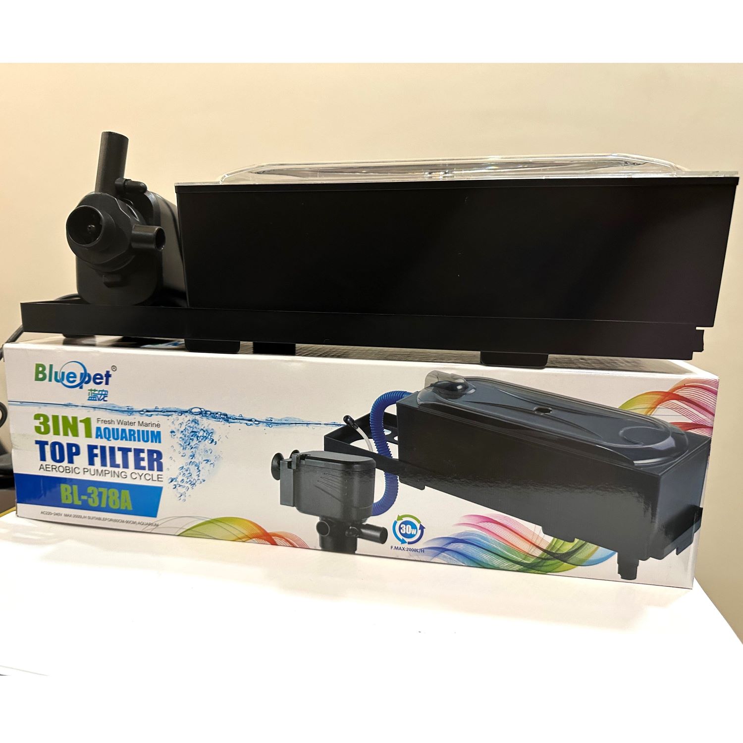 Blue Pet BL-378A Aquarium Top Filter 30 watts
