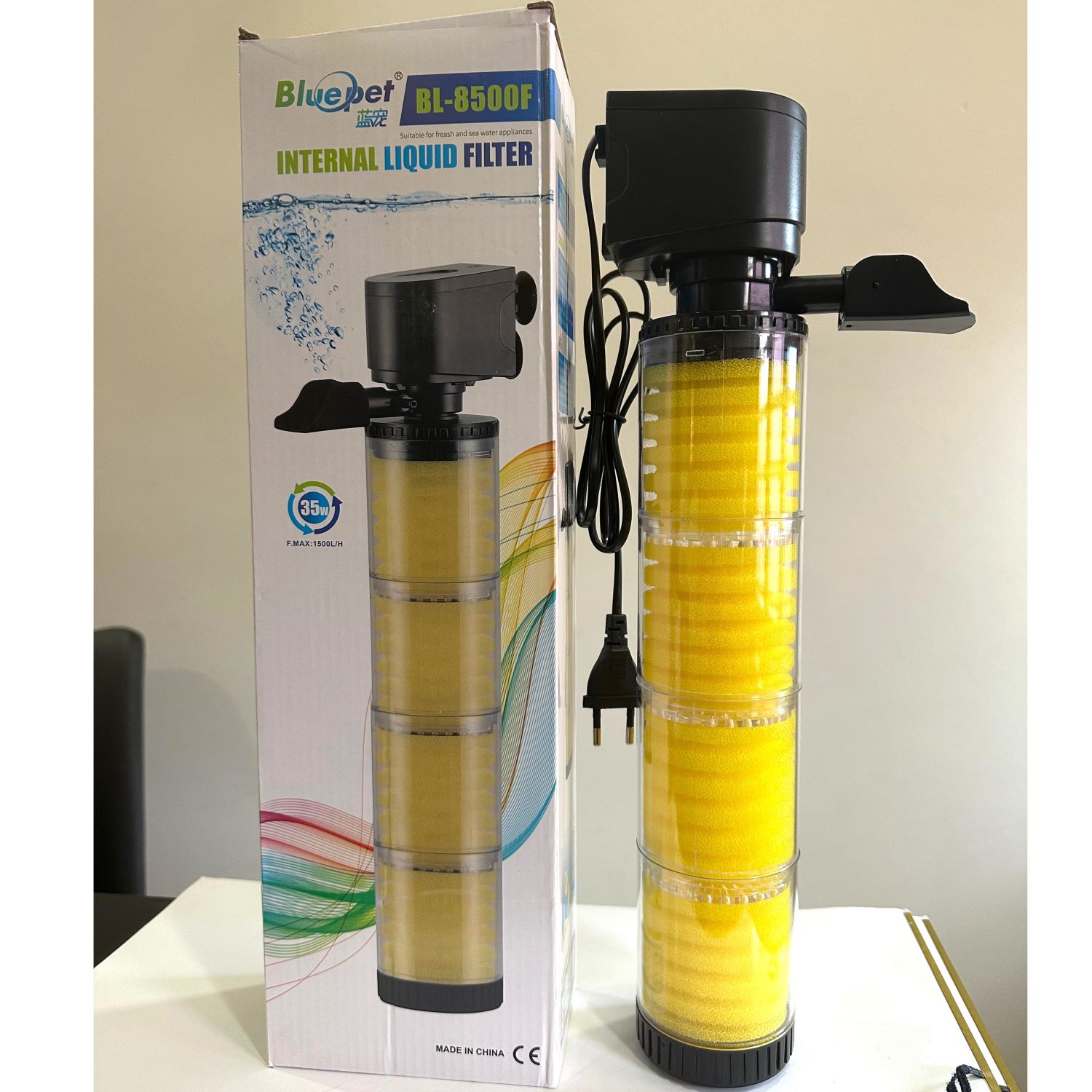 Blue Pet BL-8500F Aquarium Internal Liquid Filter 35 watts
