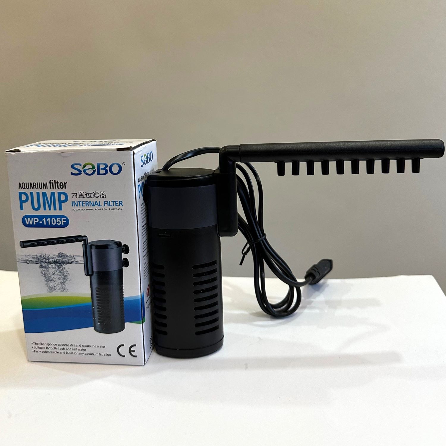 Sobo WP-1105F Aquarium Internal Filter 5 watts