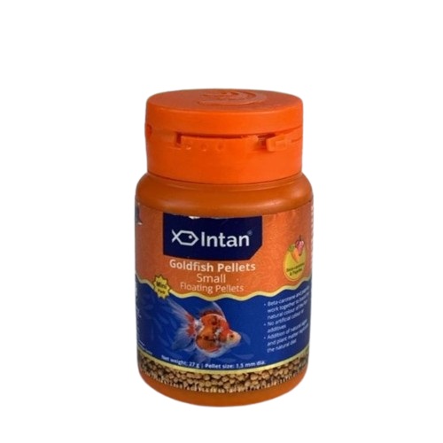 Intan Goldfish Pellets Small 1.5 mm 27 gram bottle